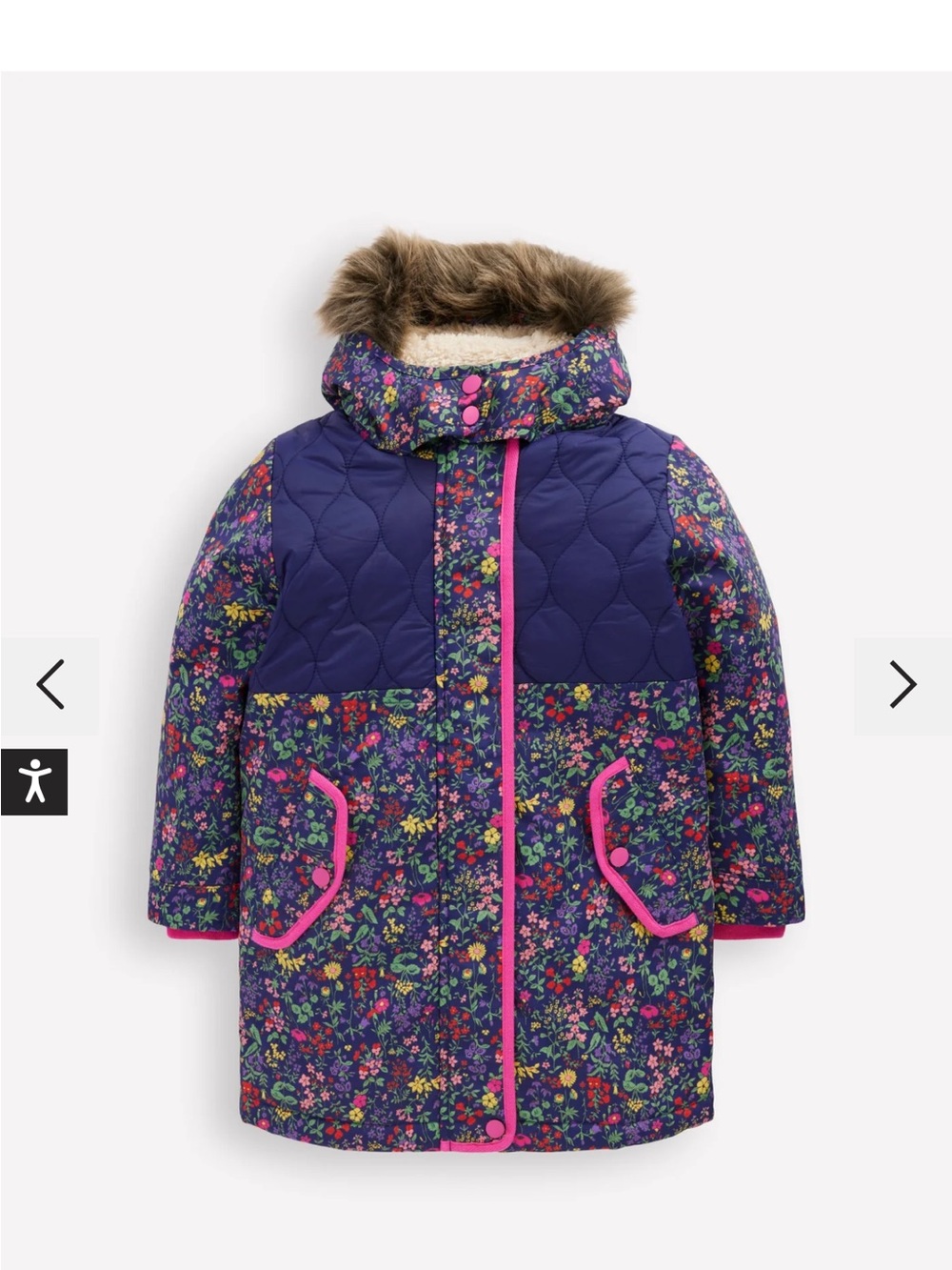 Mini Boden BRAND NEW Joni Quilted Parka Coat